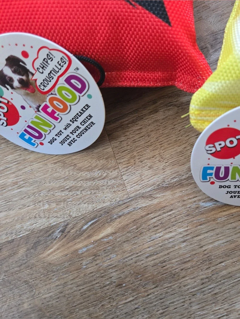 SPOT Doggie Chips Dog Toys Squeak Chew Toys- Set of 2
